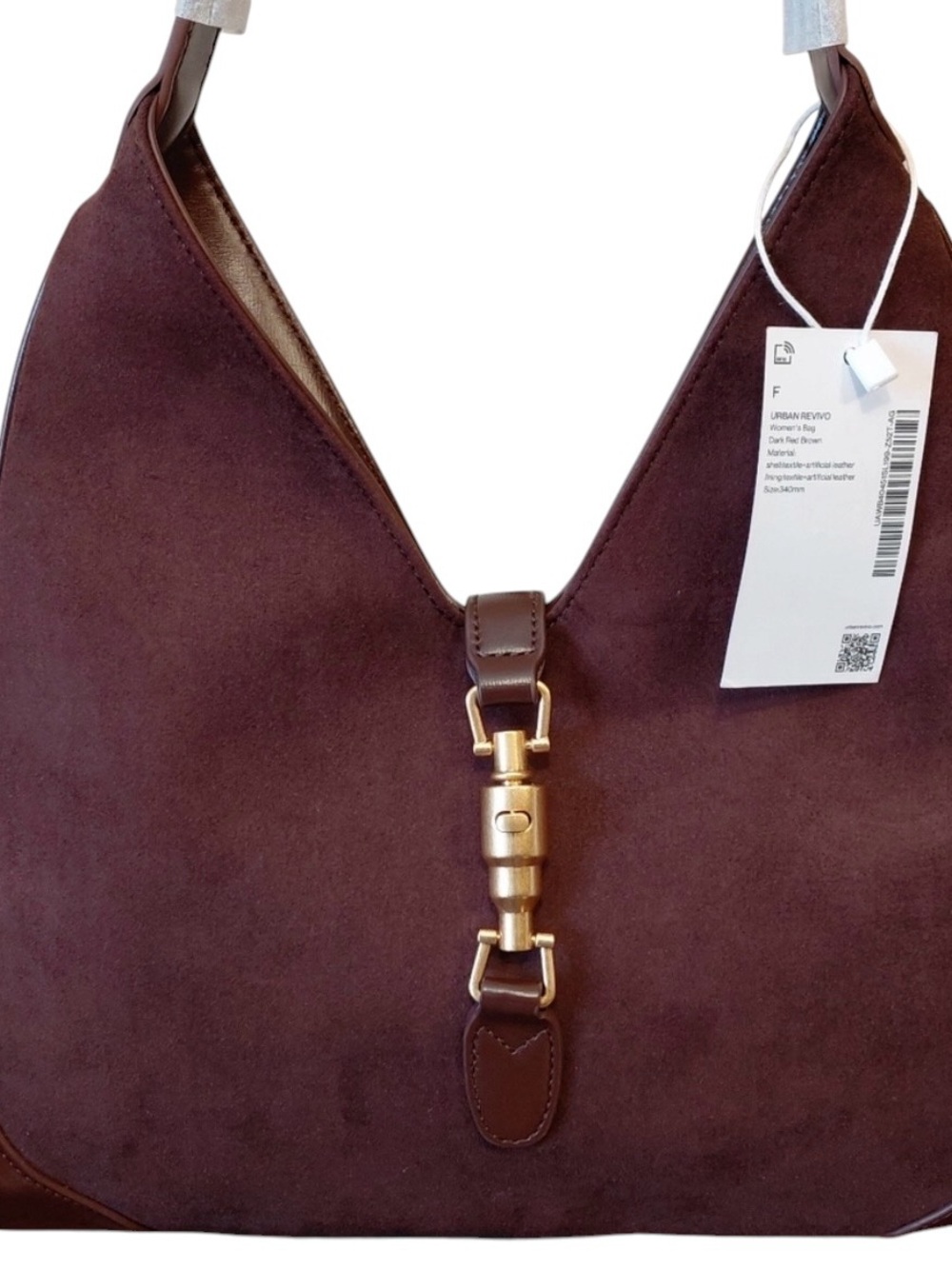 Urban Revivo Faux Suede Hobo bag NWT - Picture 4 of 7